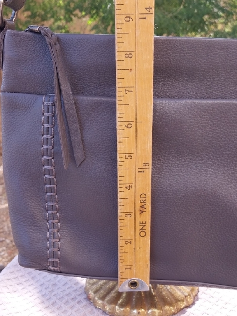 The Sak Melrose‎ Zip Leather Crossbody Bag Slate - Picture 5 of 11